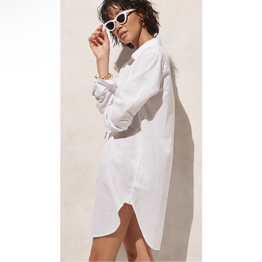 Jcrew Relaxed-fit beach shirt in linen-cotton blend